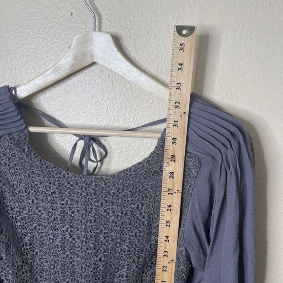 Addison adress Womens Small Purple Lace Long Sleeve Mini - Picture 11 of 13